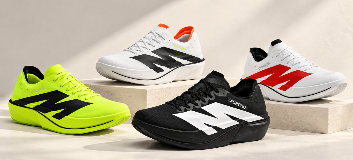 AURORO in four colorways: Volt, Onyx, Core and Pulse