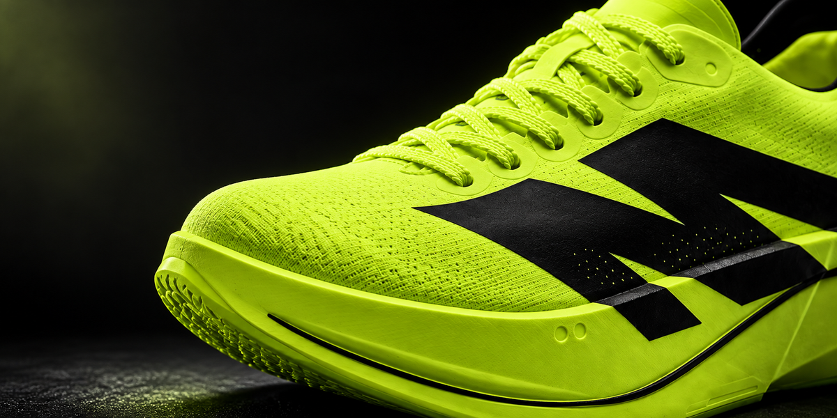 Macro close-up of the AURORO Move upper and midsole