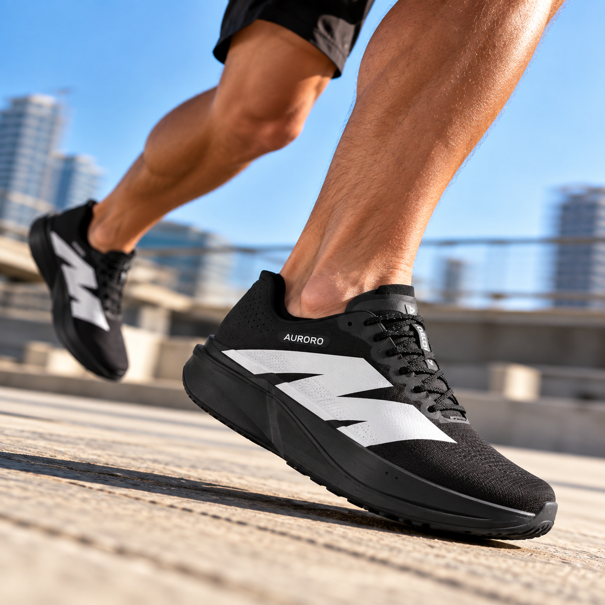 AURORO Onyx — Black, product in movement