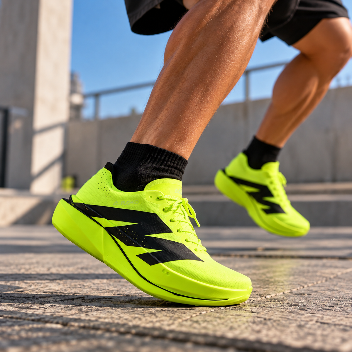 AURORO Volt — Neon Green, product in movement